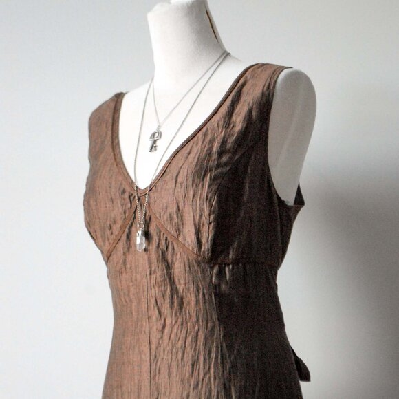 Taifun Earthy Brown Midi Dress - Picture 2 of 7
